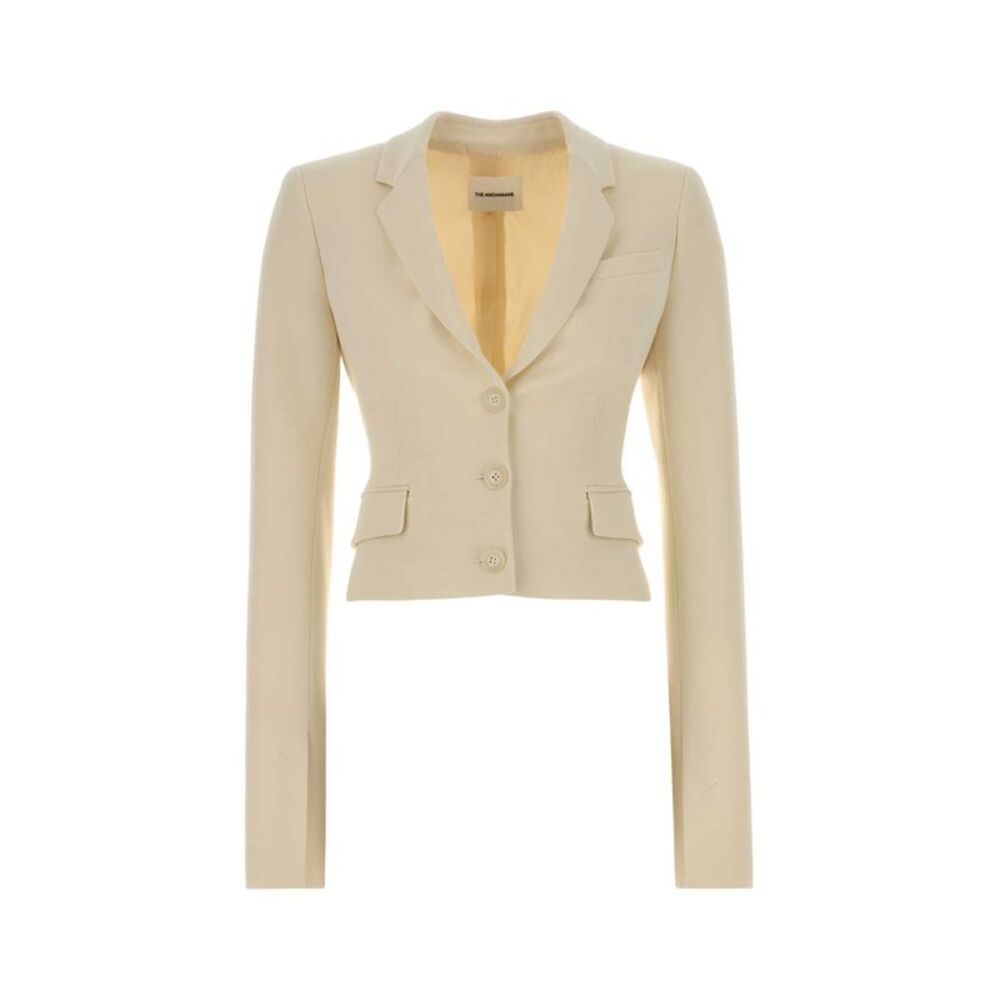The Andamane Women Cream Crepe Zefira Blazer